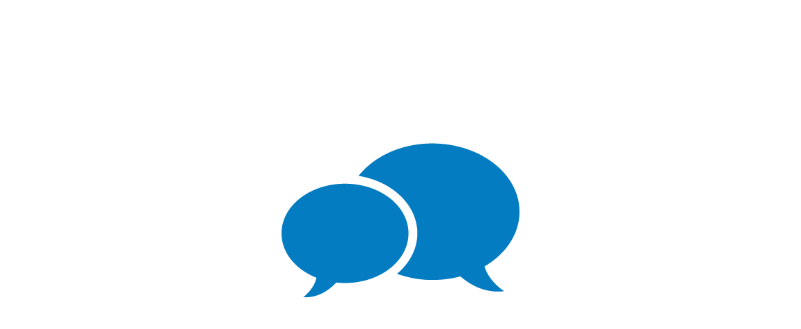 Blue chat bubble icon