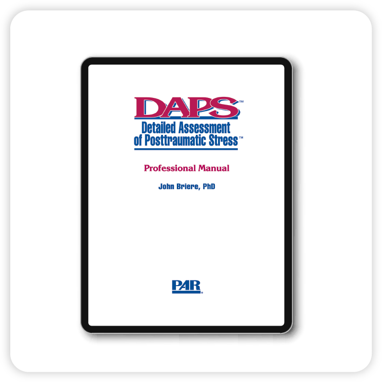 Cover of DAPS manual displayed on a tablet