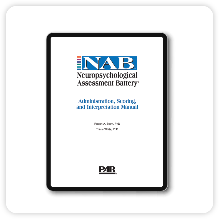NAB manual cover displayed on a table