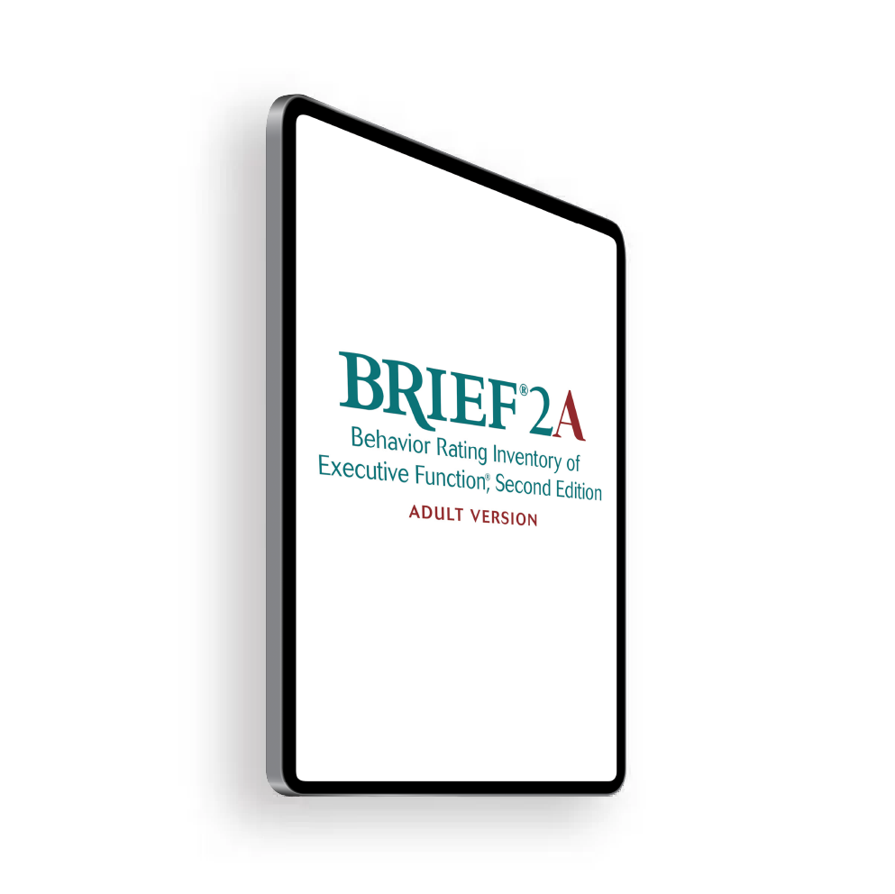 Tablet with BRIEF2A assessment logo