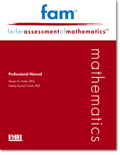 Photo of Feifer Assessment of Mathematics Screening Form