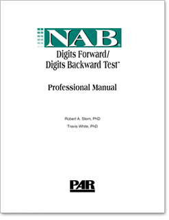 Photo of NAB ®  Digits Forward/Digits Backward Test ™